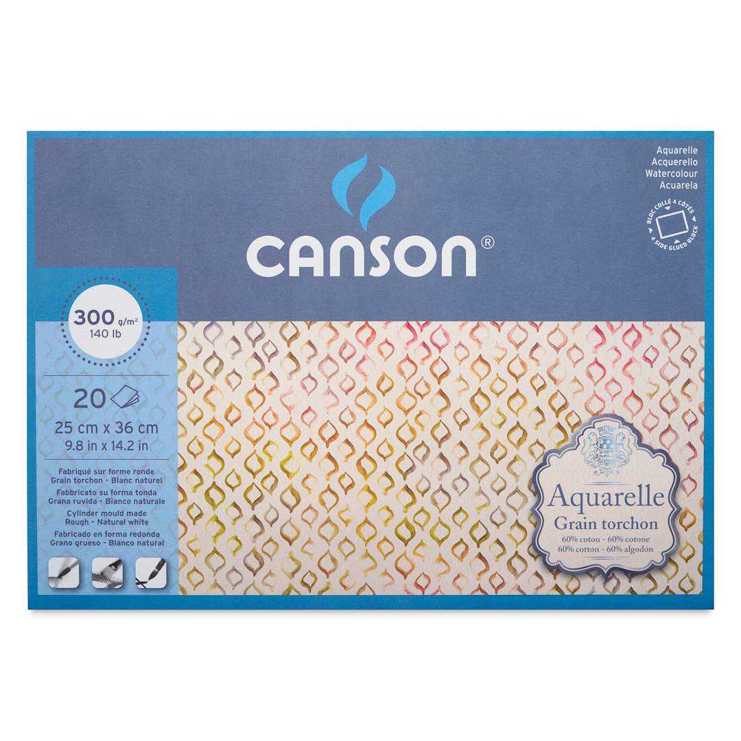 Open in modal - Canson Aquarelle Block - Blick Exclusive! 9.8" x 14.2", Rough Press, front cover
