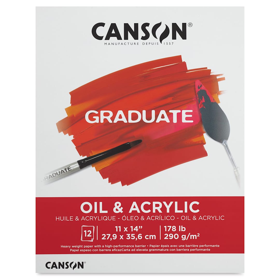 Open in modal - Canson Graduate Oil and Acrylic Pad - 11" x 14", front cover
