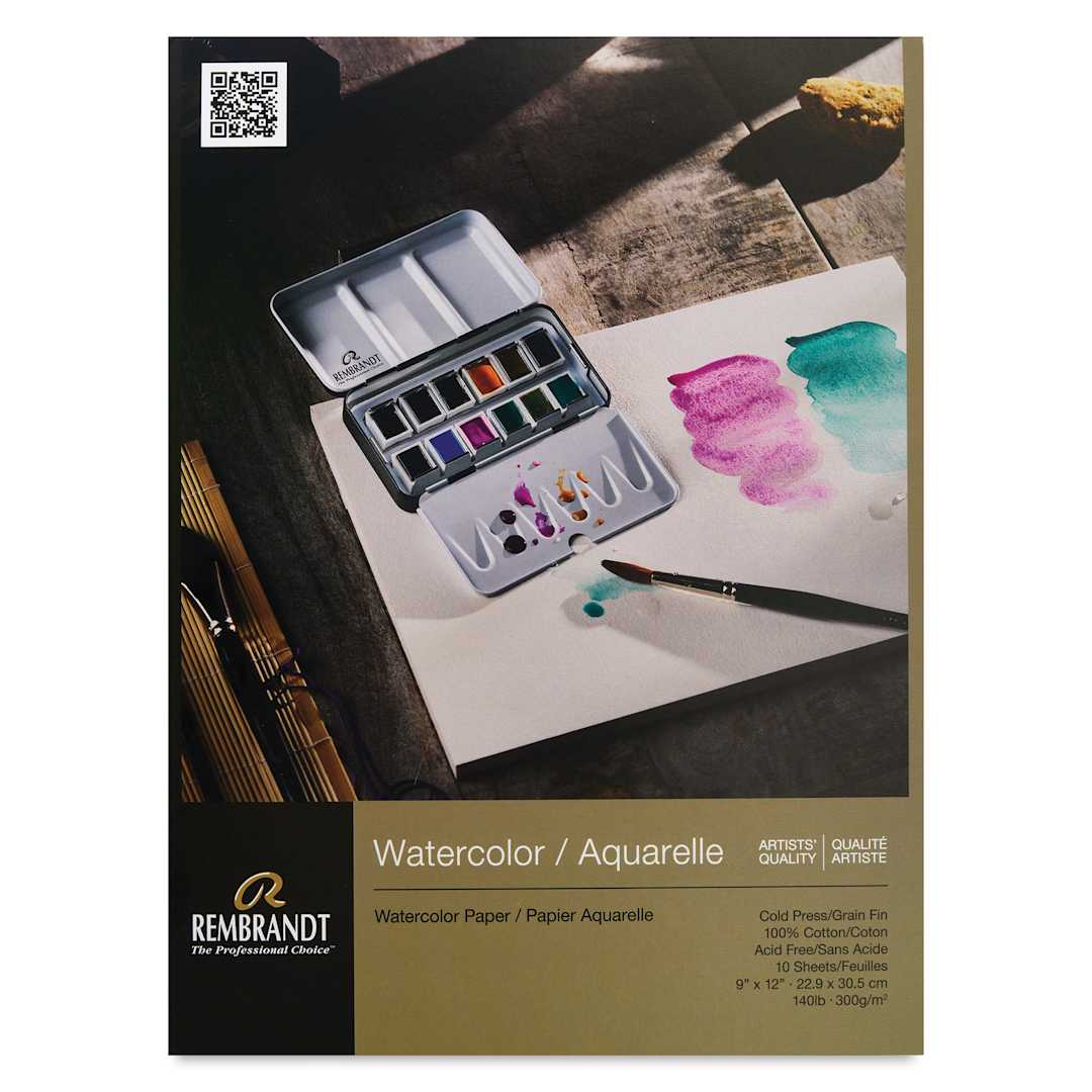 Open in modal - Rembrandt Watercolor Pad - 9" x 12", front cover