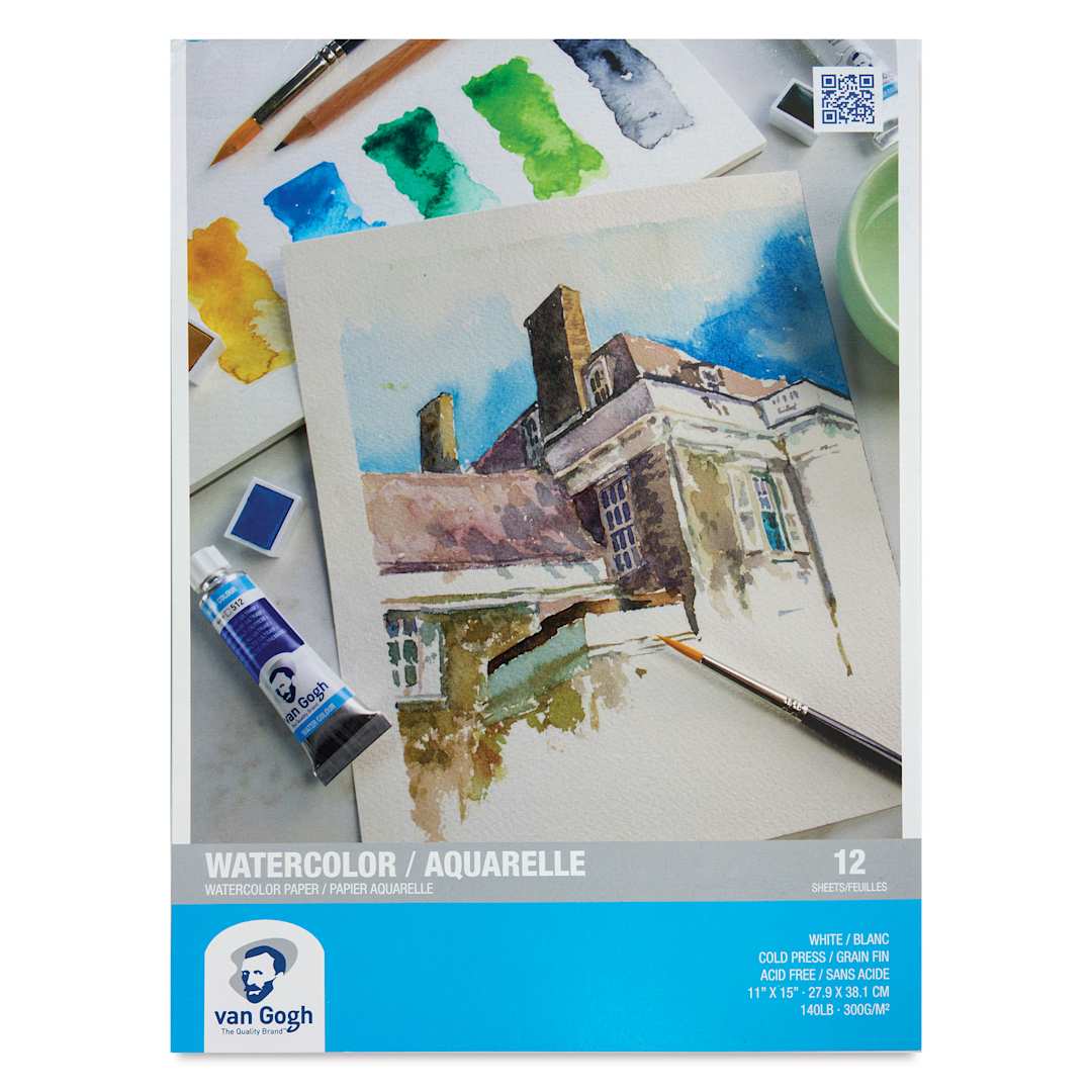 Open in modal - Van Gogh Watercolor Pad - 11" x 15", front cover