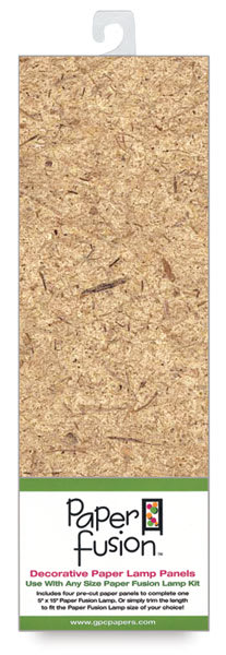 Open in modal - Paper Fusion Decorative Paper Lamp Panels - Natural Banana Mash pattern in package