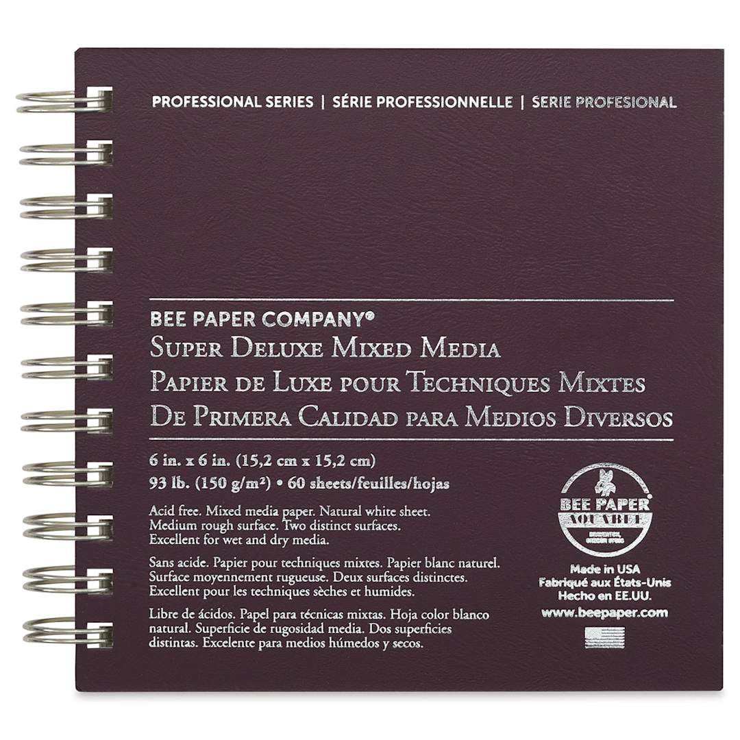 Open in modal - Bee Paper Aquabee Super Deluxe Sketchbook - 6'' x 6'', 60 Sheets