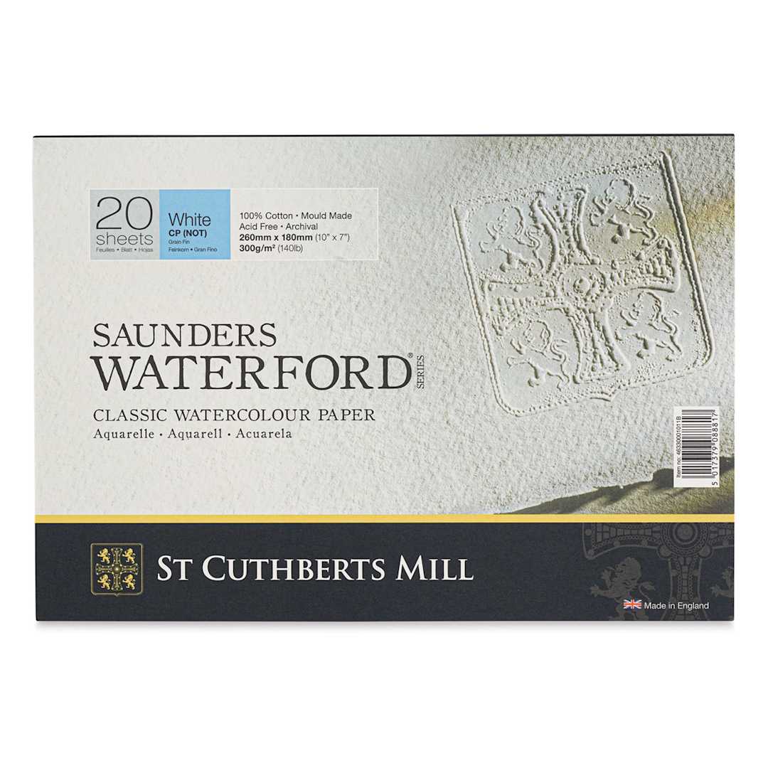 Open in modal - Saunders Waterford Watercolor Block - 7" x 10", Cold Press, 140 lb, 20 Sheets (front cover)