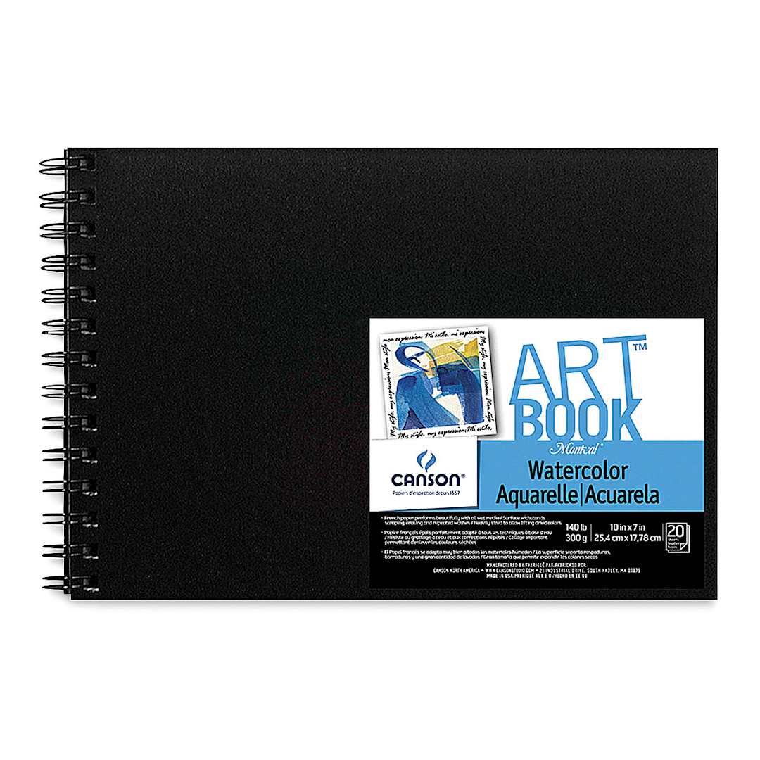 Open in modal - Canson Montval Field Watercolor ArtBook - 10" x 7", Cold Press, 20 Sheets
