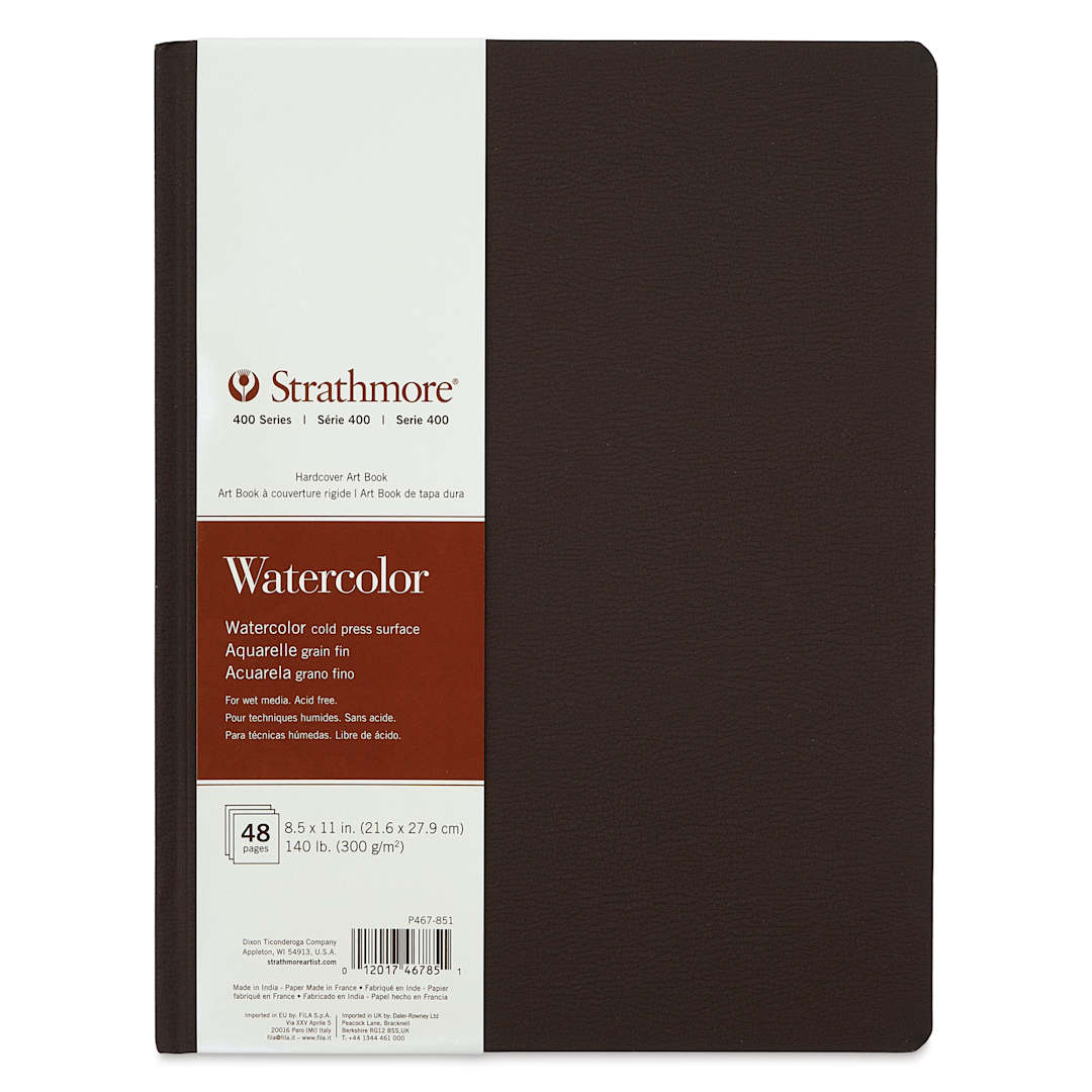 Open in modal - Strathmore 400 Series Watercolor Hardcover Hardbound Art Book - 8-1/2" x 11", Portrait