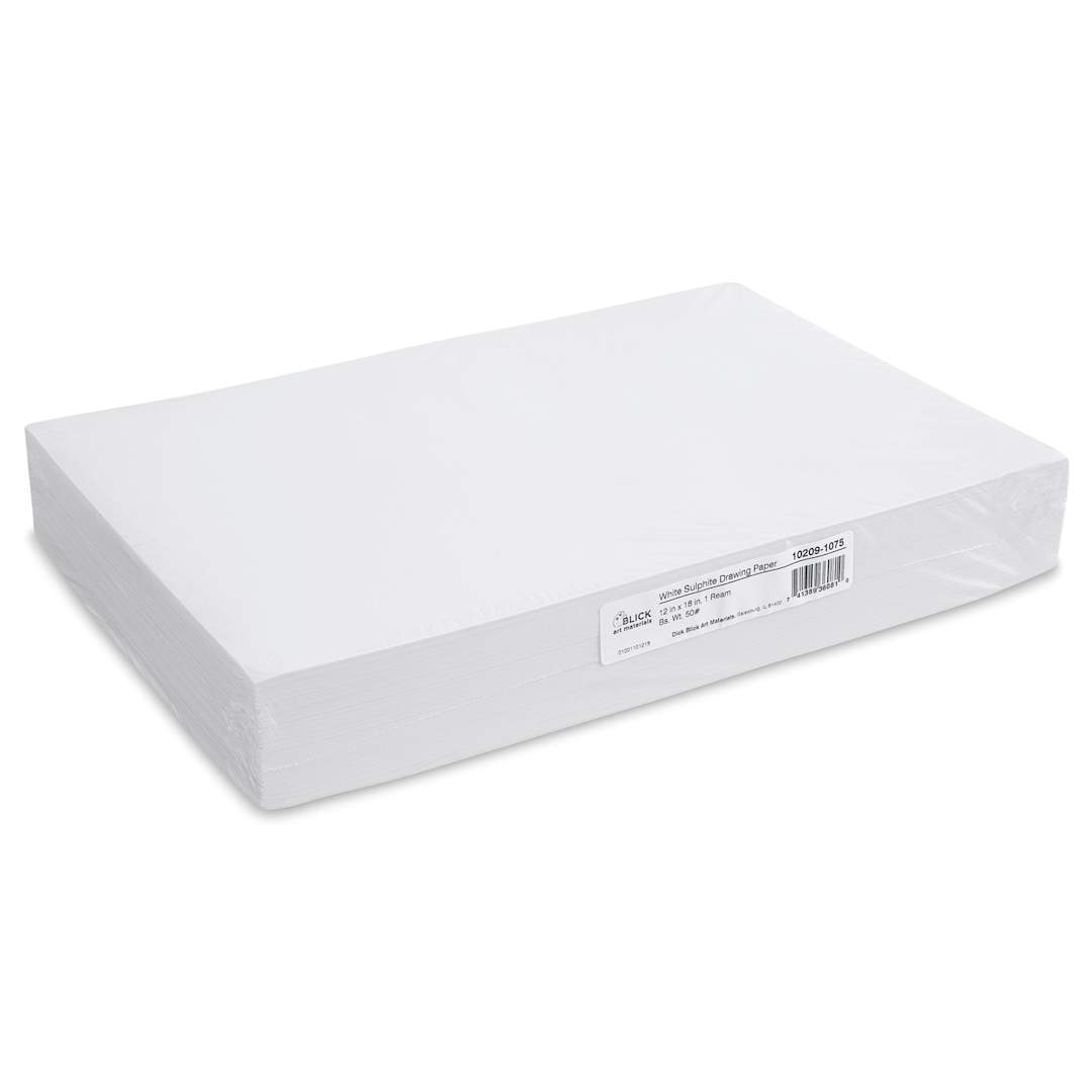 Open in modal - Blick Sulphite 50 lb Drawing Papers - 12" x 18", White, 500 Sheets