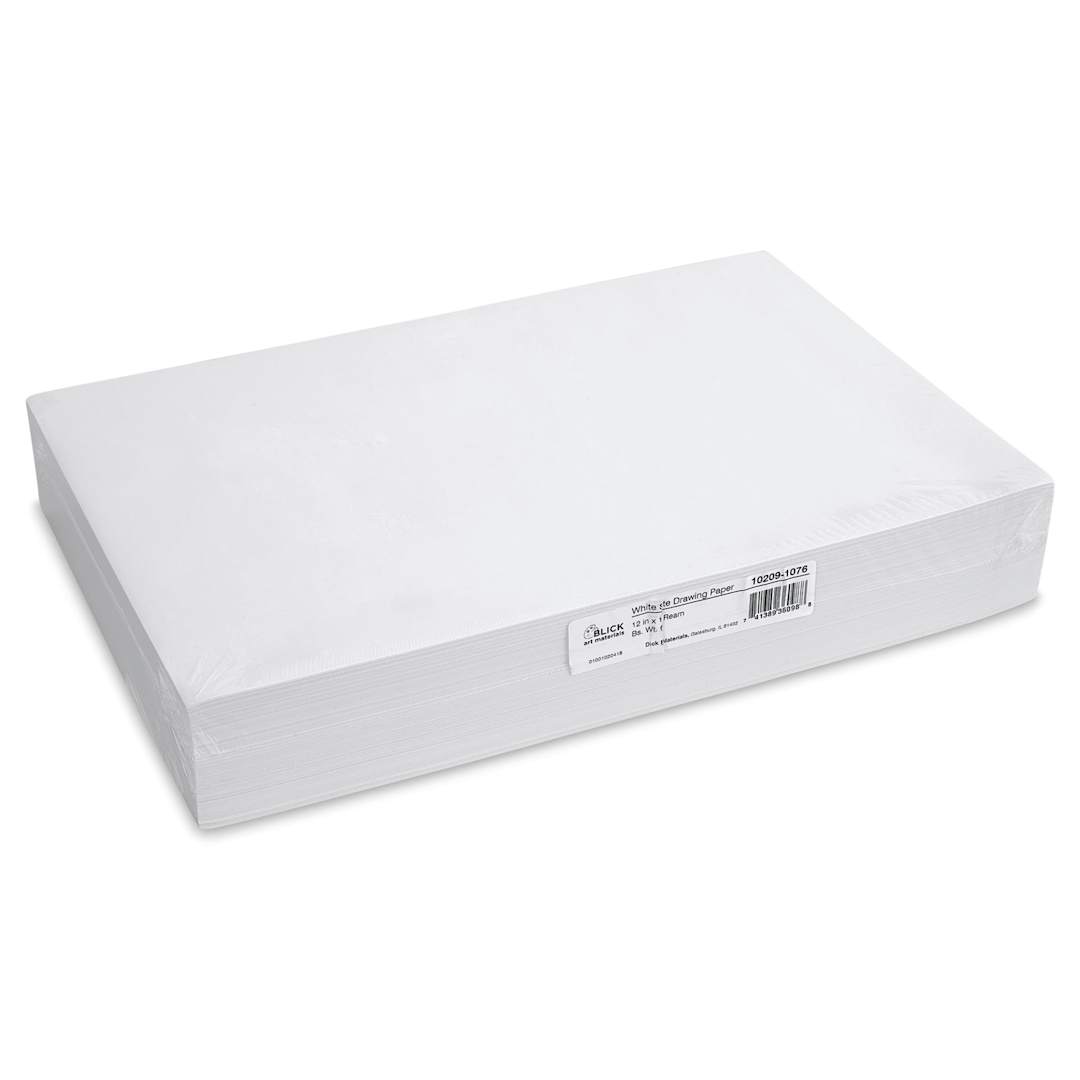 Open in modal - Blick Sulphite 60 lb Drawing Papers - 12" x 18", White, 500 Sheets