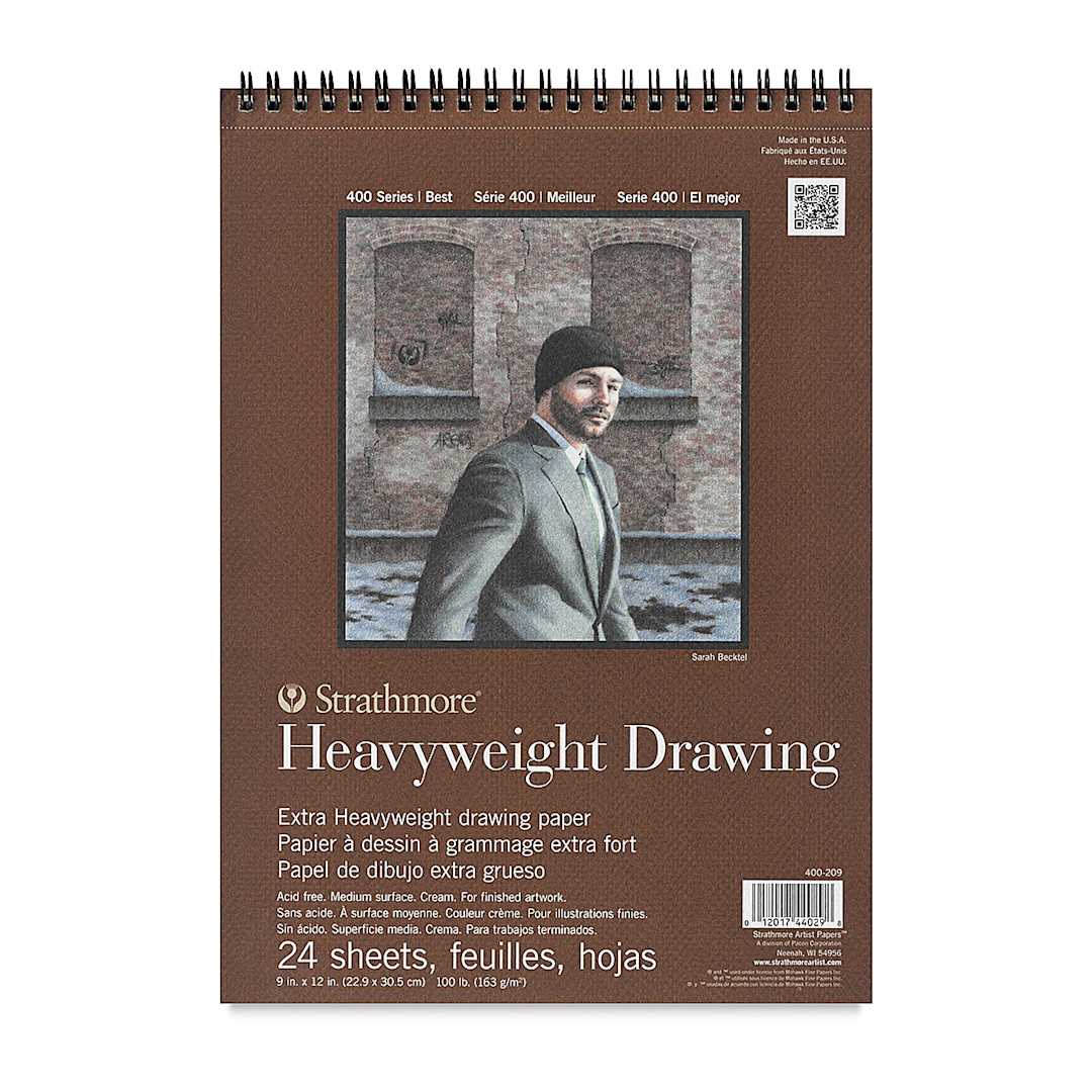 Open in modal - Strathmore Heavyweight Drawing Pad - 9" x 12", 24 Sheets, 100 lb (163 gsm)