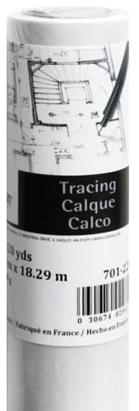 Open in modal - Canson Foundation Tracing Paper Roll - Closeup of roll showing label