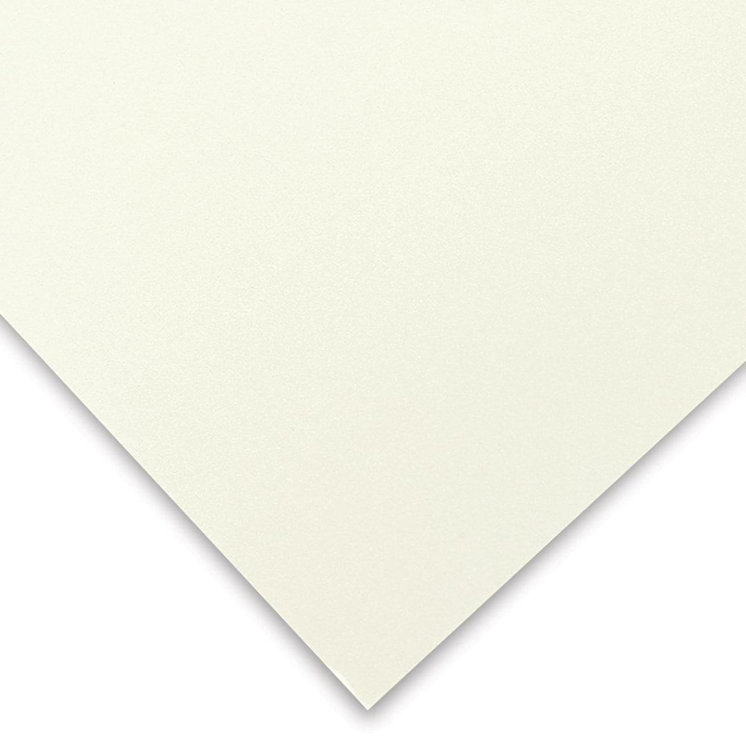 Open in modal - Mohawk Superfine Paper - Corner of Soft White smooth sheet showing color and texture