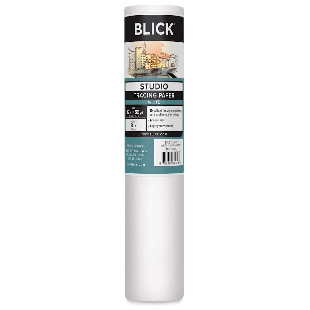 Open in modal - Blick Studio Tracing Paper Roll - 12" x 50 yds, White
