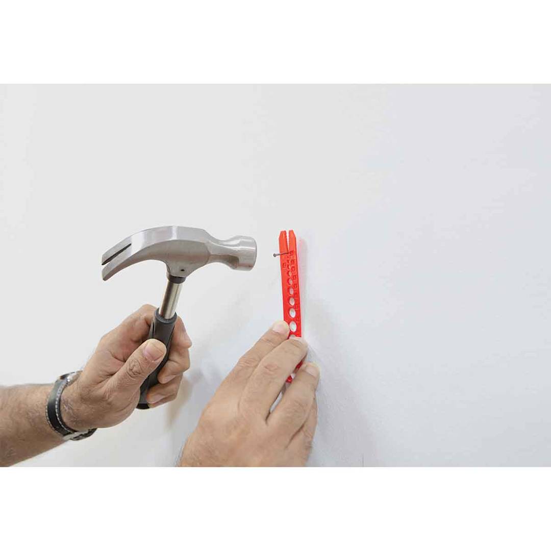 Open in modal - Kapro Tools 313 EZ Hang Ruler (Nail gripper, Shown in use)