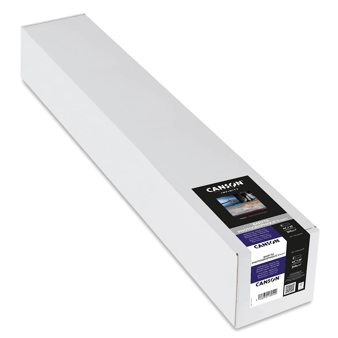 Open in modal - Canson Infinity Baryta Photographique II Inkjet Paper - 44" x 39 ft, Matte, Roll