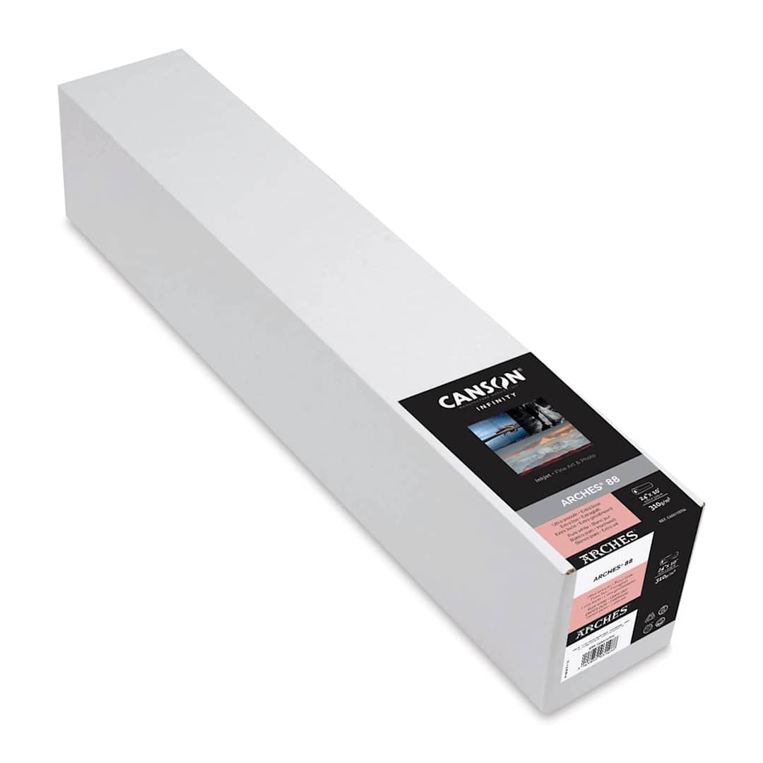 Open in modal - Canson Infinity Arches 88 Inkjet Fine Art and Photo Paper - 24" x 10 ft, 310 gsm, Roll