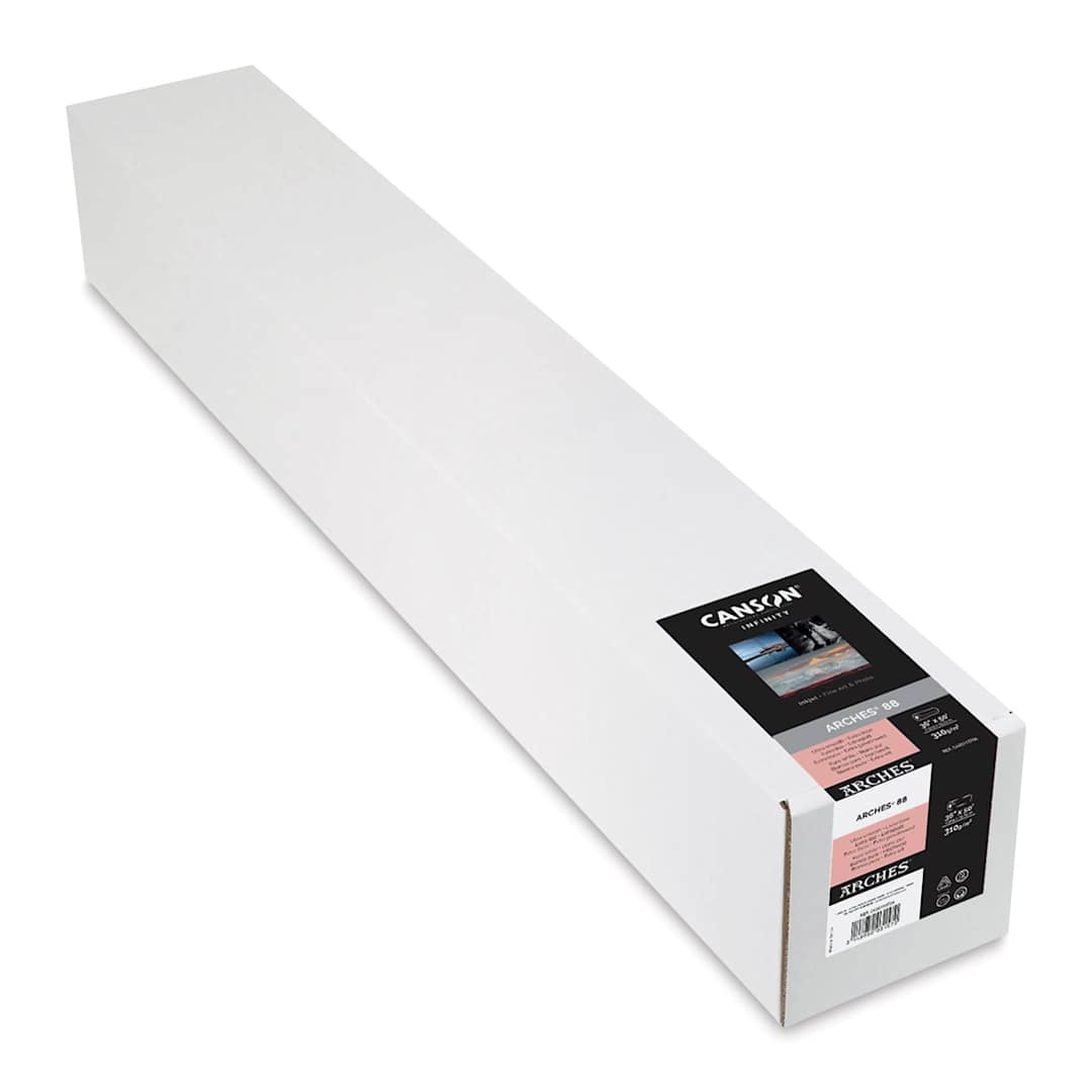 Open in modal - Canson Infinity Arches 88 Inkjet Fine Art and Photo Paper - 36" x 50 ft, 310 gsm, Roll