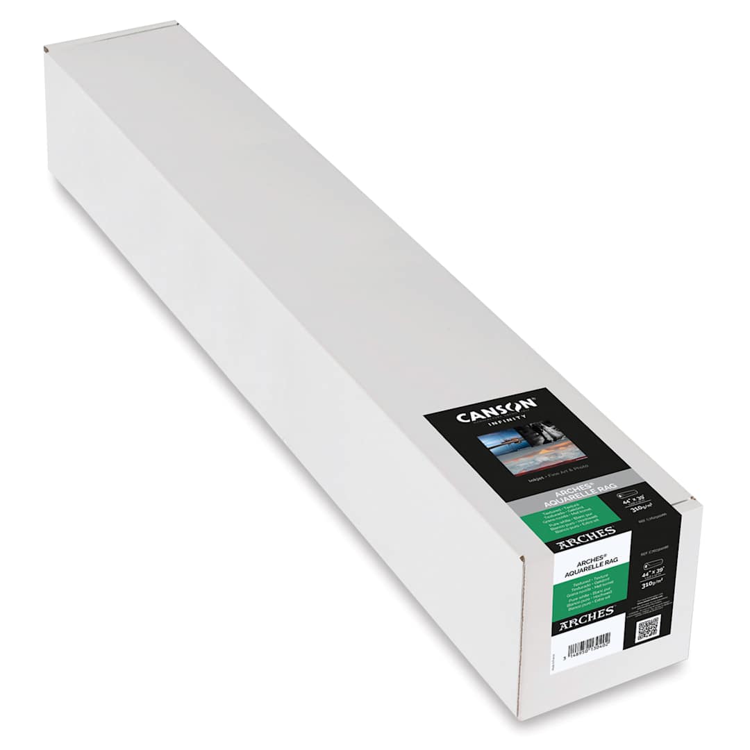 Open in modal - Canson Infinity Arches Aquarelle Rag Inkjet Paper - 44" x 39 ft, 310 gsm, Roll