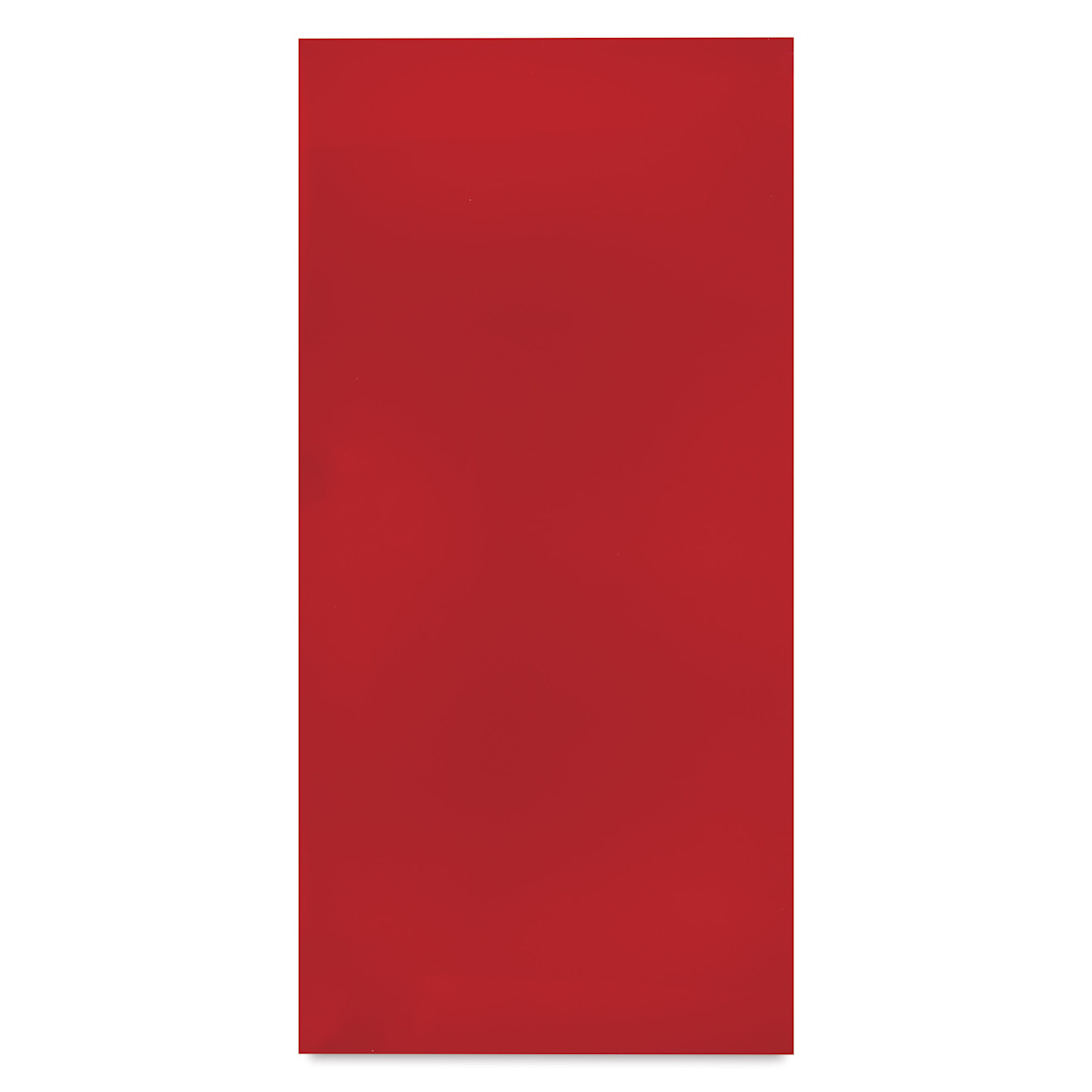 Open in modal - Evergreen Transparent Colored Polystyrene Sheets - Red, 6" x 12", 0.010" Thick, Pkg of 2