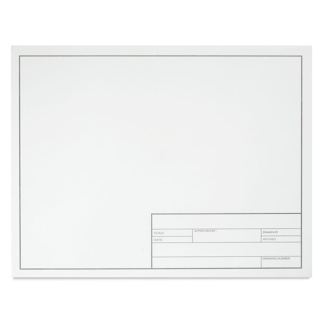 Open in modal - Pacific Arc Drafting Vellum Title Block - White, 8-1/2" x 11", 10 Sheets, front