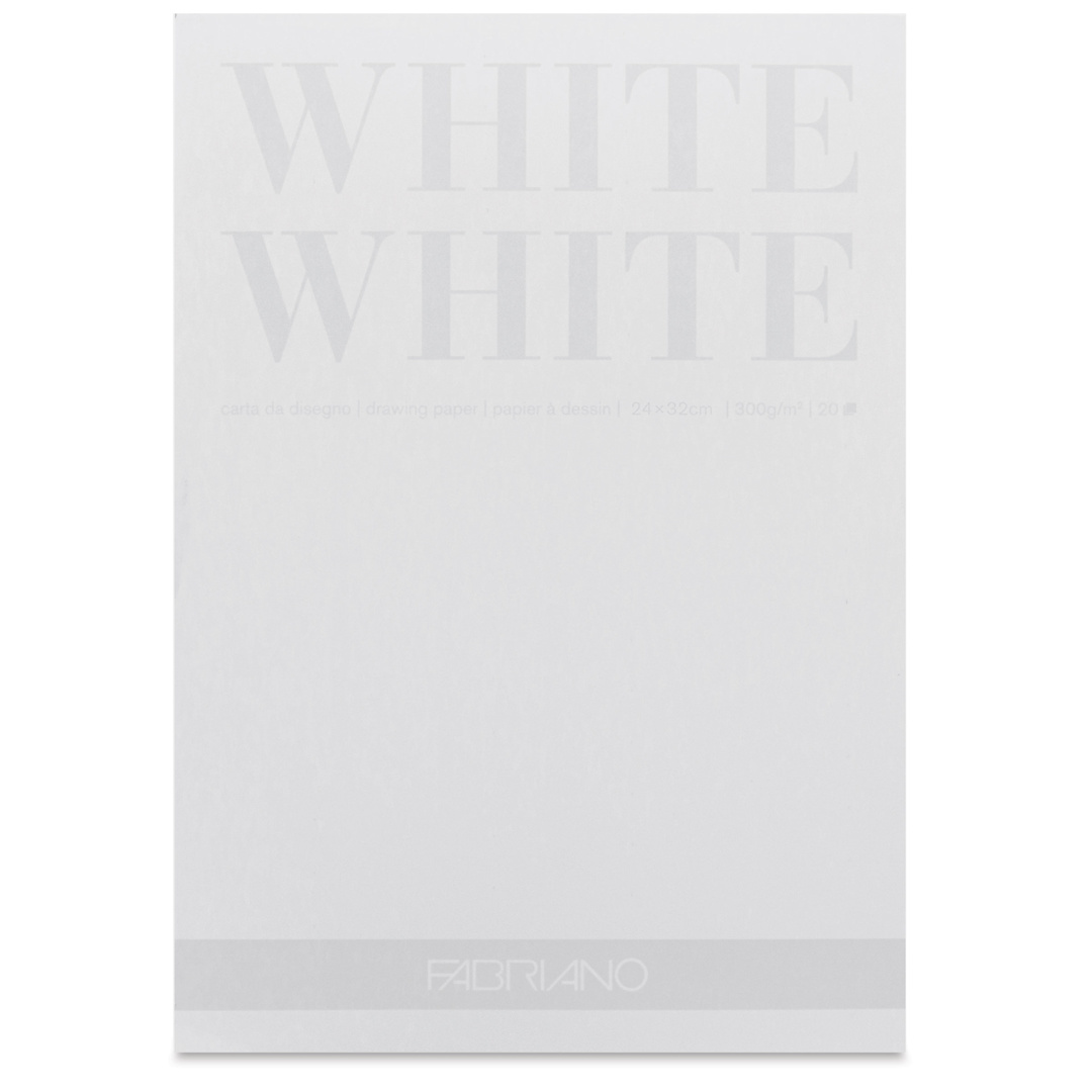 Open in modal - Fabriano White/White Pad 9" x 12", 300 gsm
