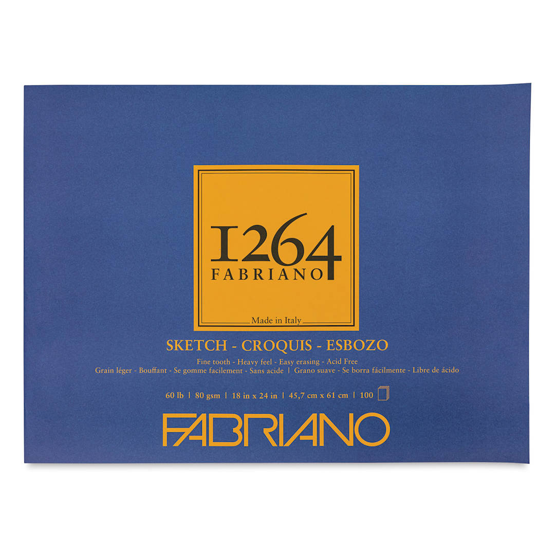 Open in modal - Fabriano 1264 Sketch Pad, 18" x 24", Glue Bound, 100 Sheets, Landscape