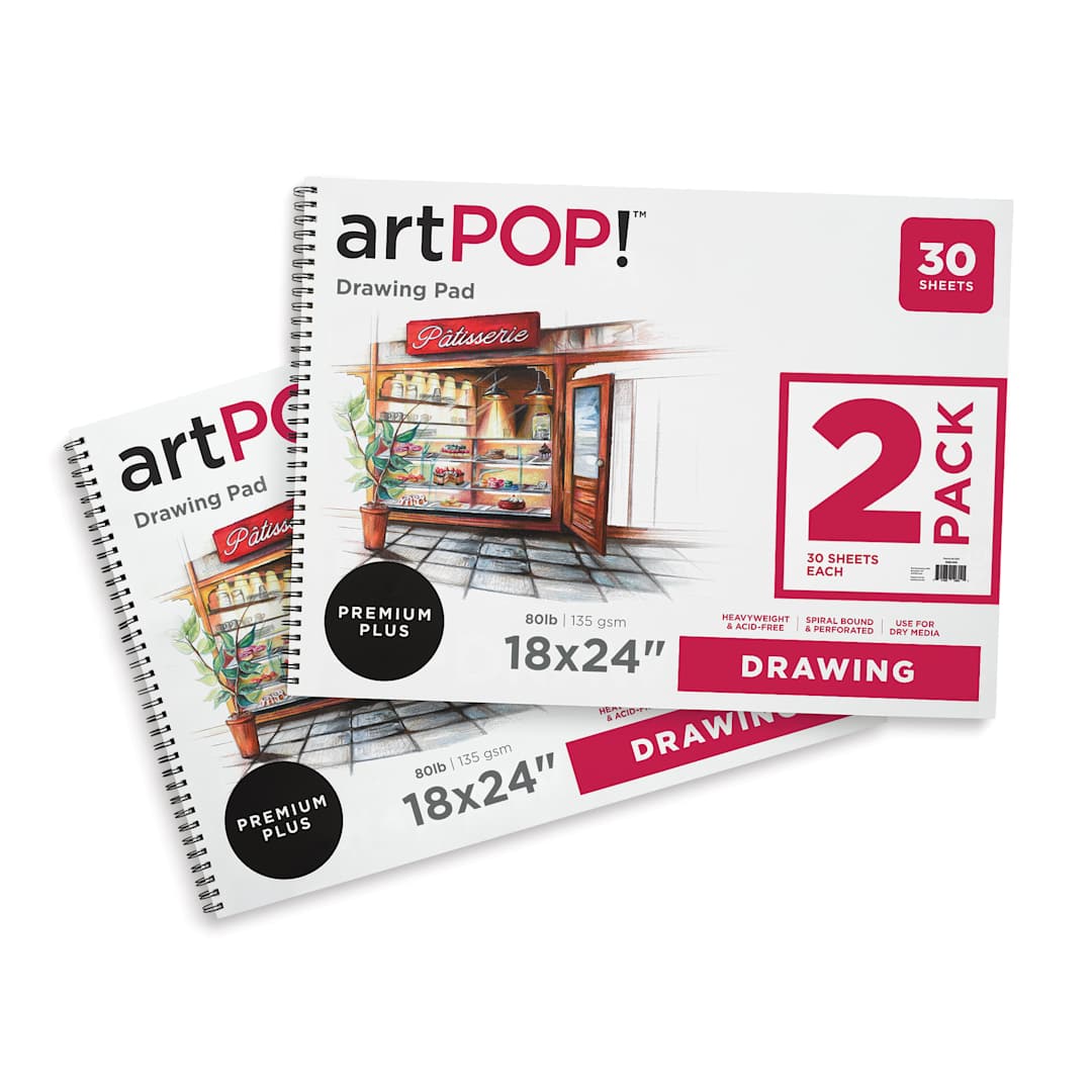 Open in modal - artPOP! Drawing Pads - 18" x 24", Pkg of 2