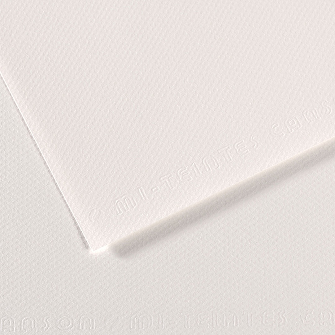 Open in modal - Canson Mi-Teintes Drawing Papers - 8-1/2" x 11", Cloud White, Pkg of 25 Sheets