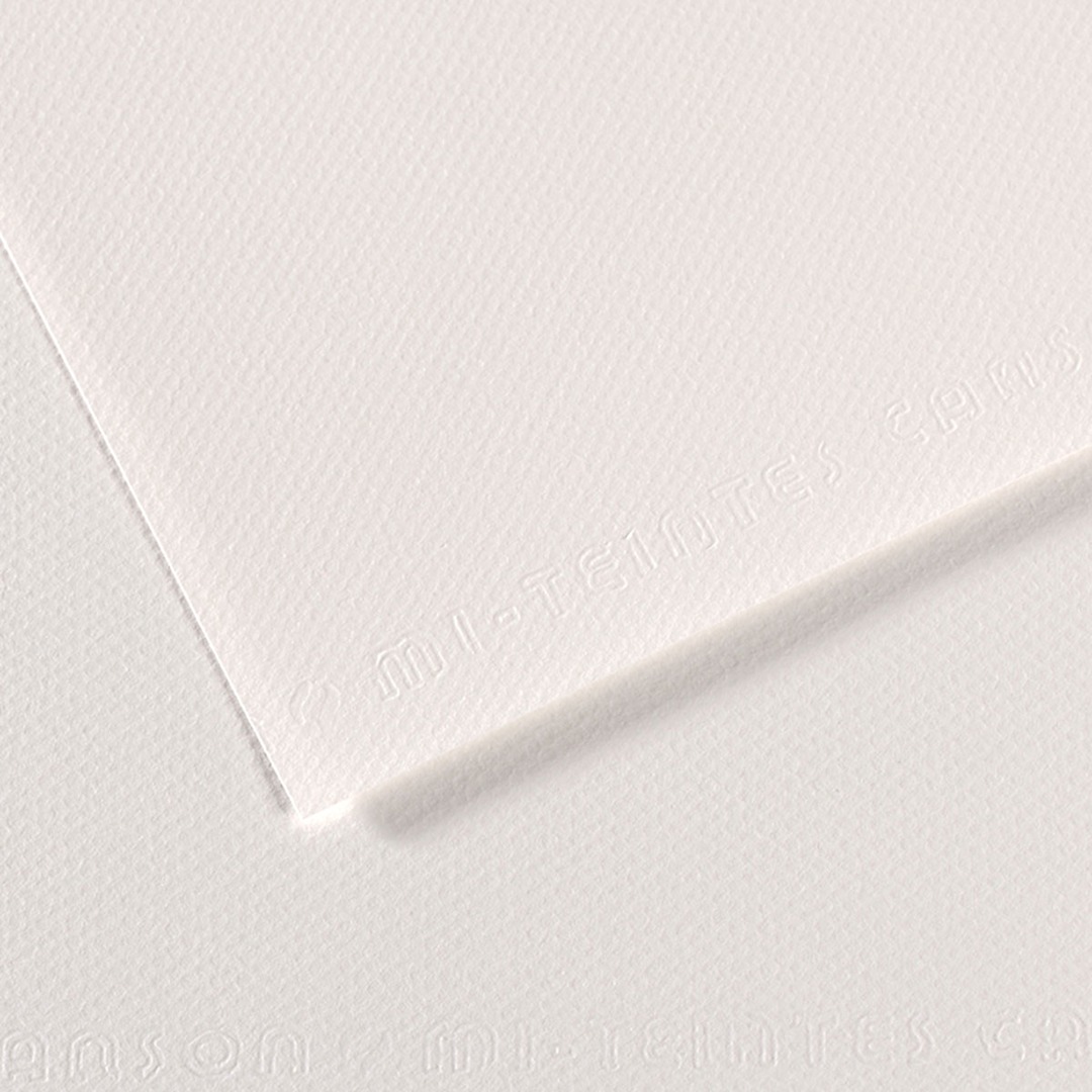 Open in modal - Canson Mi-Teintes Drawing Paper - 19" x 25", Cloud White, Single Sheet
