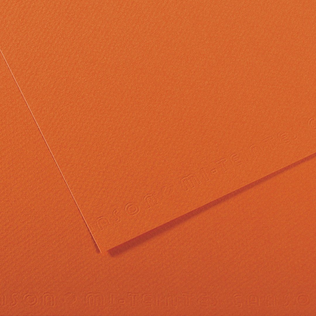 Open in modal - Canson Mi-Teintes Drawing Paper - 19" x 25", Orange, Single Sheet