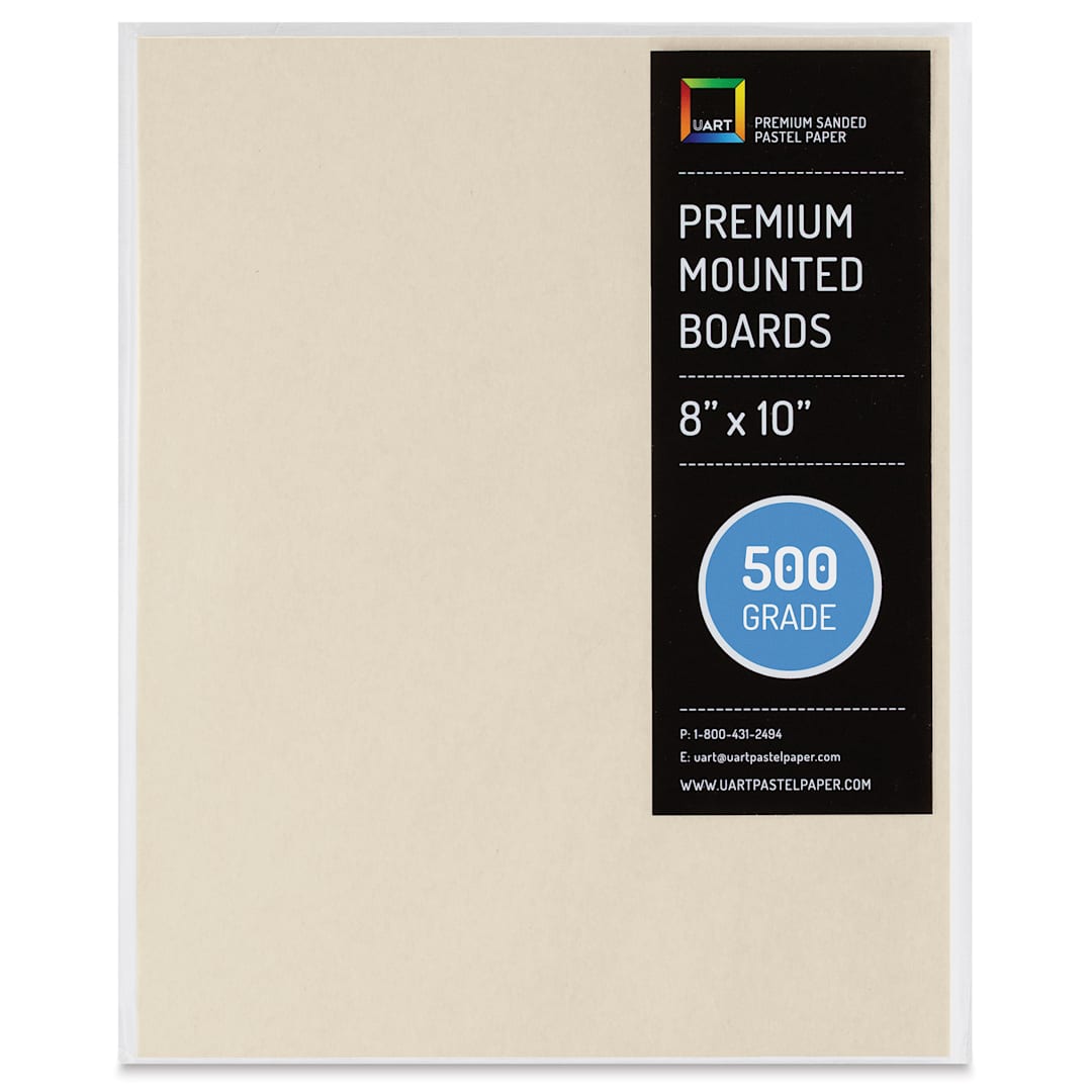 Open in modal - UArt Premium Sanded Pastel Paper Board - 8" x 10", Neutral, 500 Grit