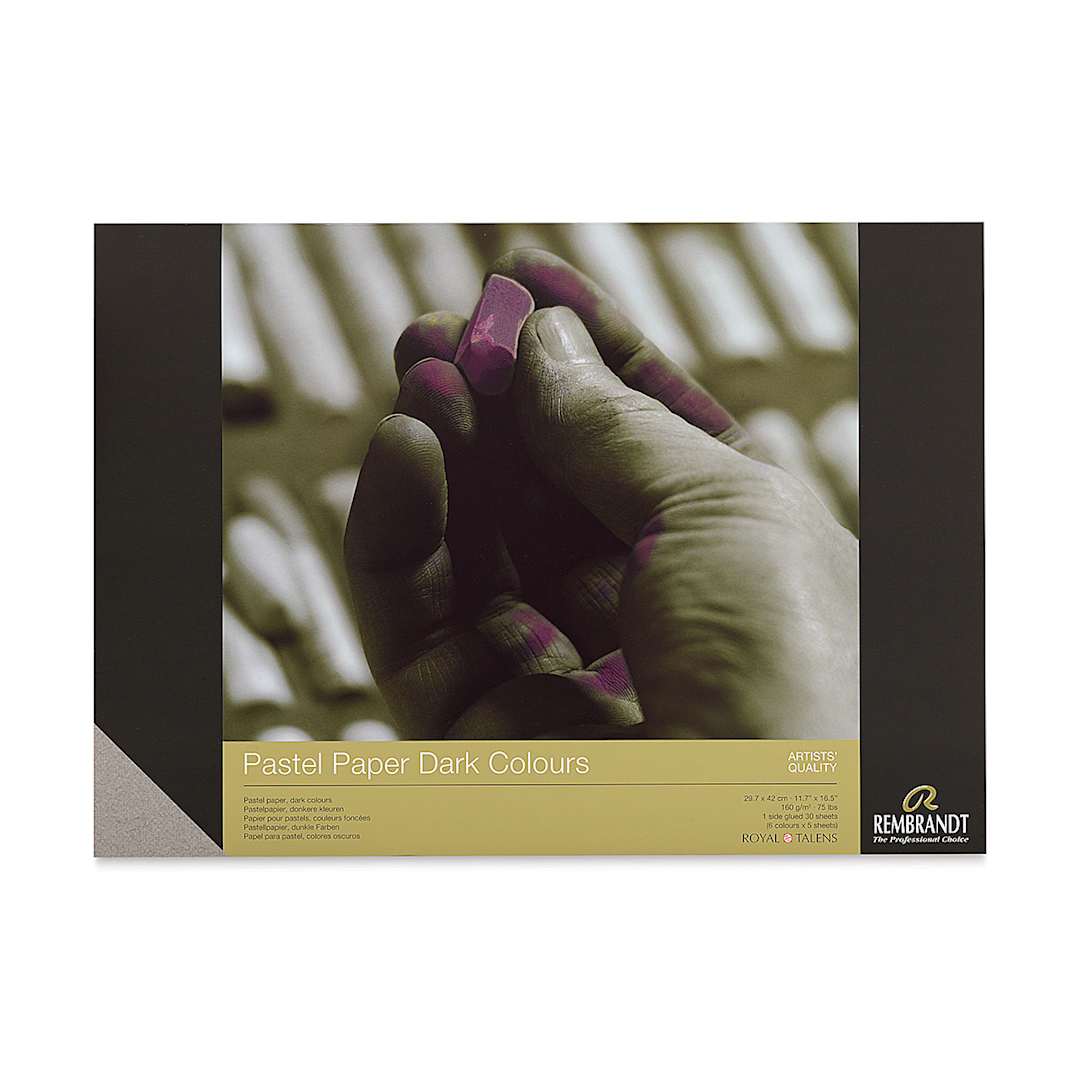 Open in modal - Rembrandt Soft Pastel Paper Pad - 16.5" x 11.7", Dark Colors