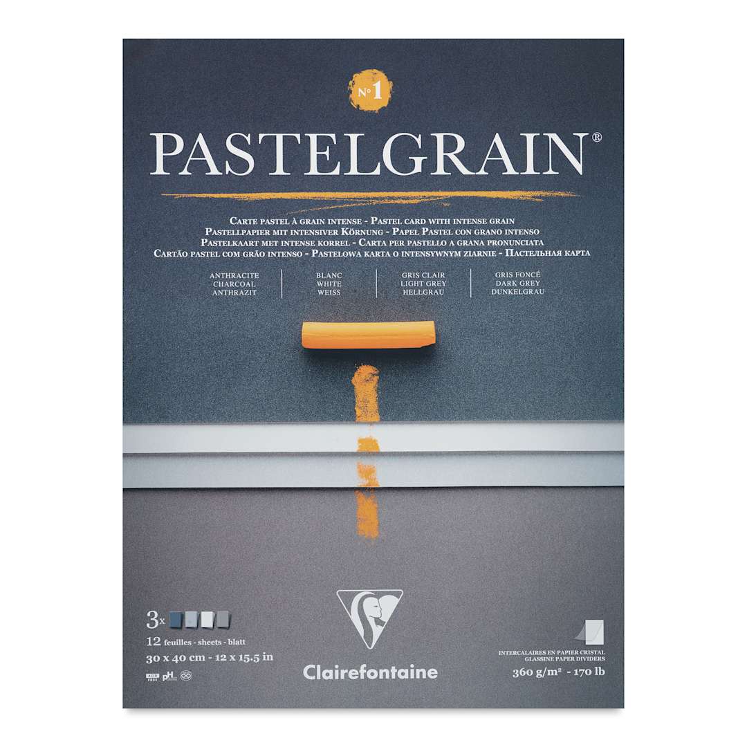 Open in modal - Clairefontaine Pastelgrain Paper Pad - 12" x 15-1/2", Palette No. 1, 12 Sheets