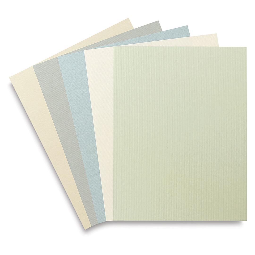 Open in modal - Sennelier Pastel Spiral Pad - 5 Assorted Pastel colors from pad shown in fan
