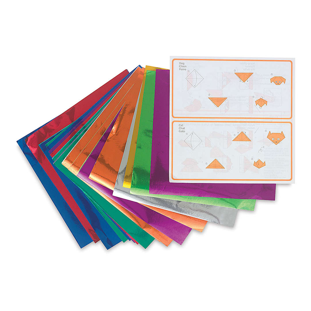 Open in modal - Color Foil Origami Paper - Package of 36 spread in fan