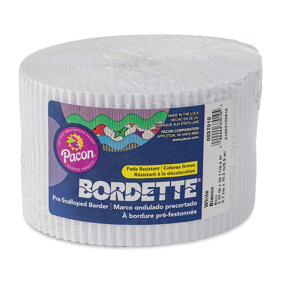 Open in modal - Bordette Scalloped Border - 2-1/4" x 50 ft, White