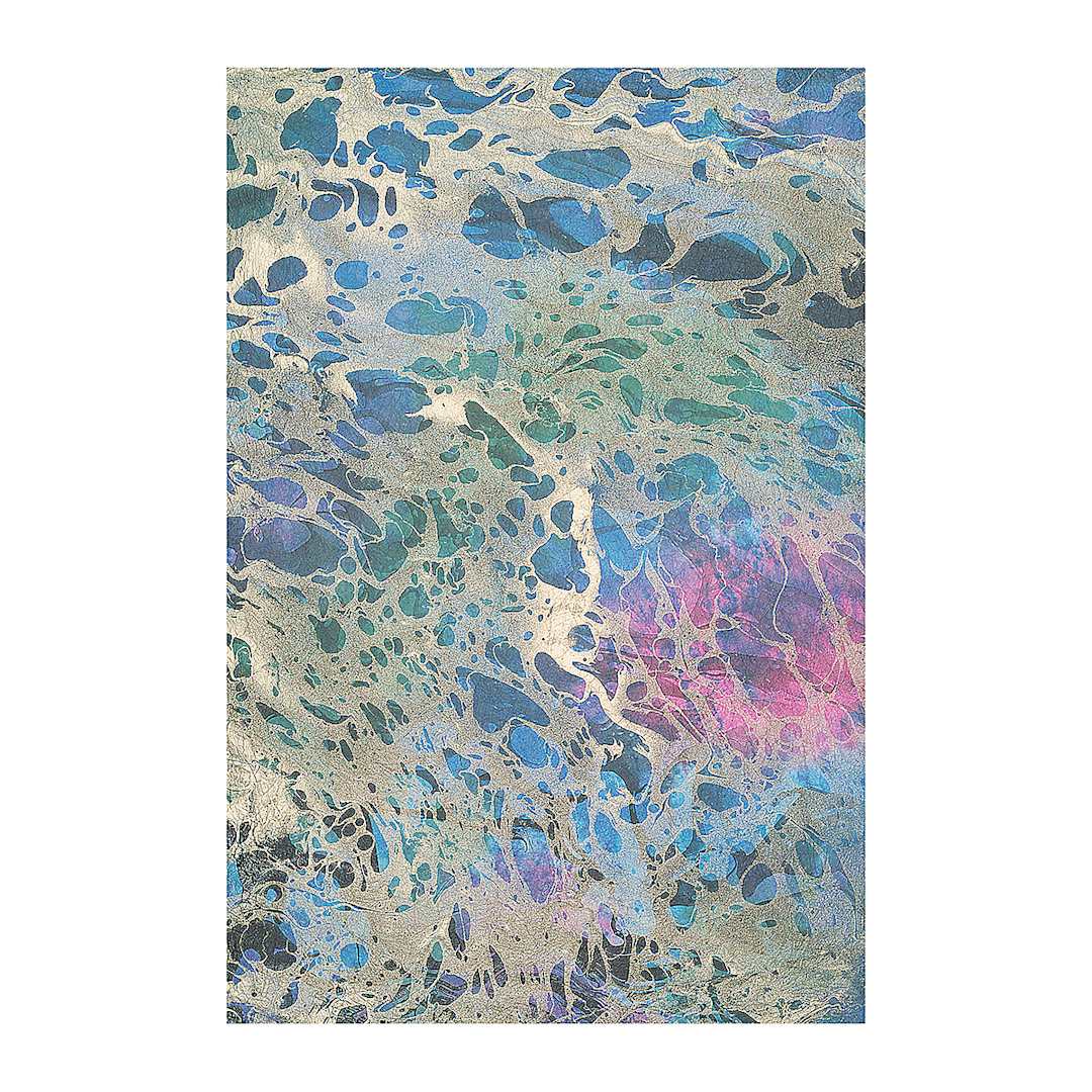 Open in modal - Marbled Momi Decorative Paper - Full sheet example of Tsunami Paper