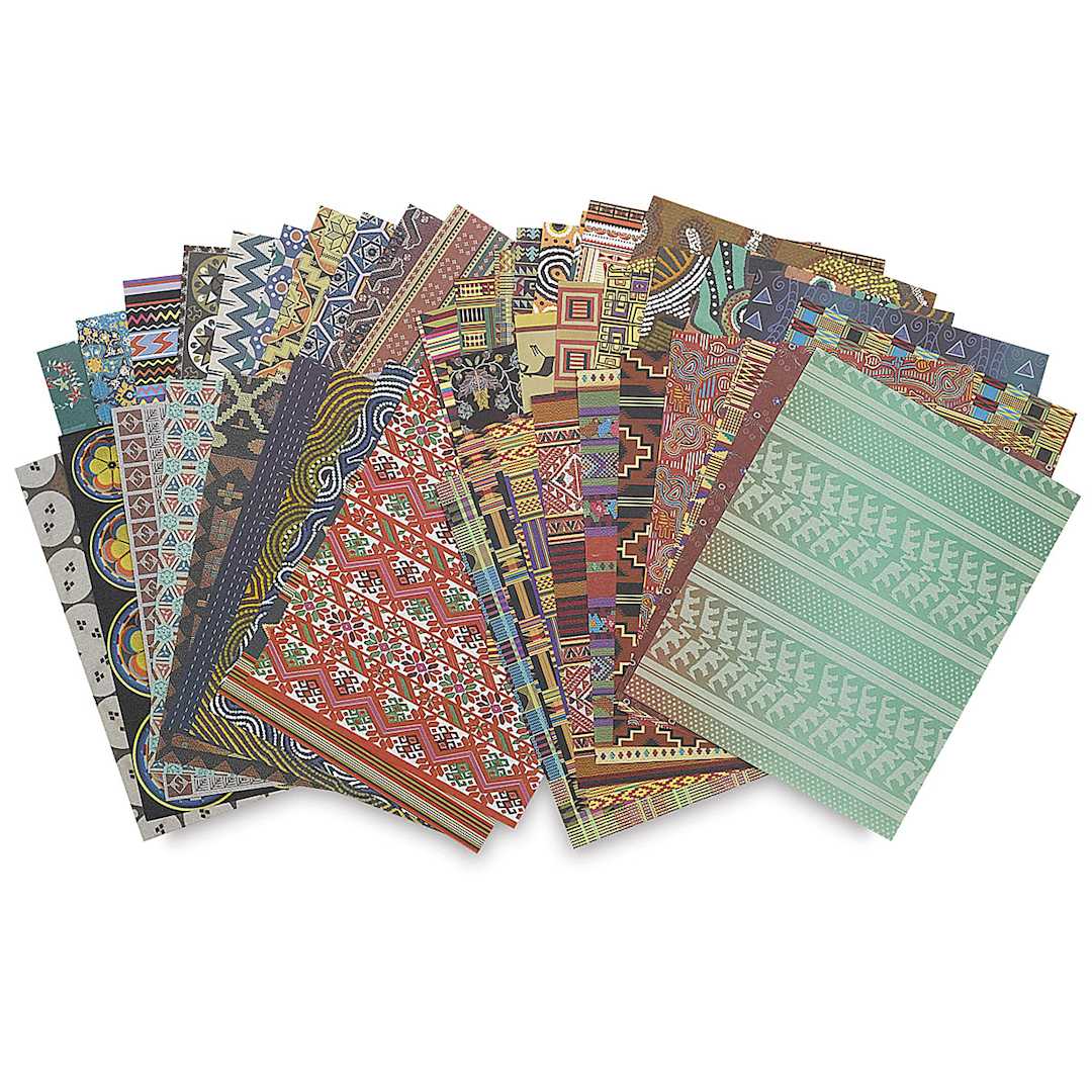 Open in modal - Roylco Decorative Papers - 8-1/2" x 11", Around the World, 96 Sheets