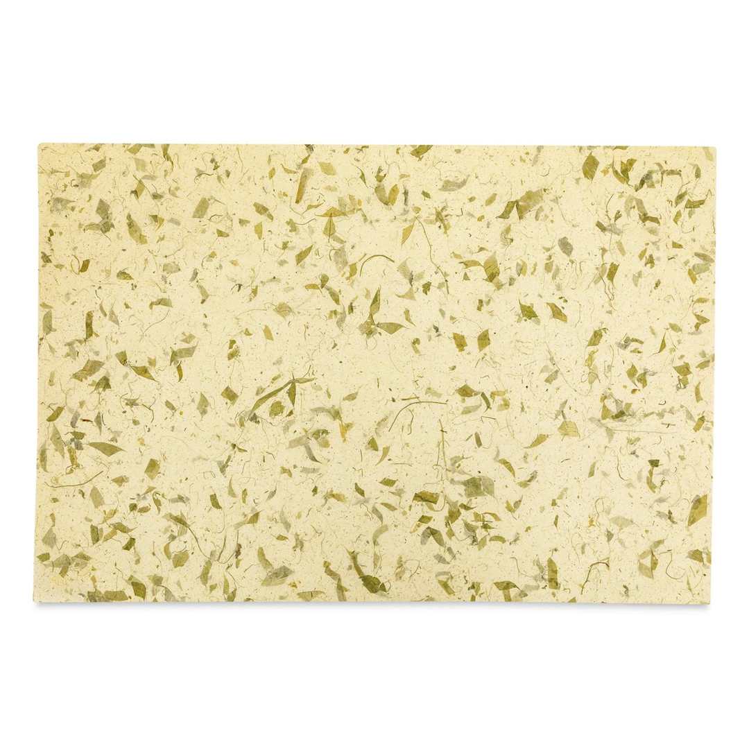 Open in modal - Black Ink Thai Mango Paper - 25" x 37", Green