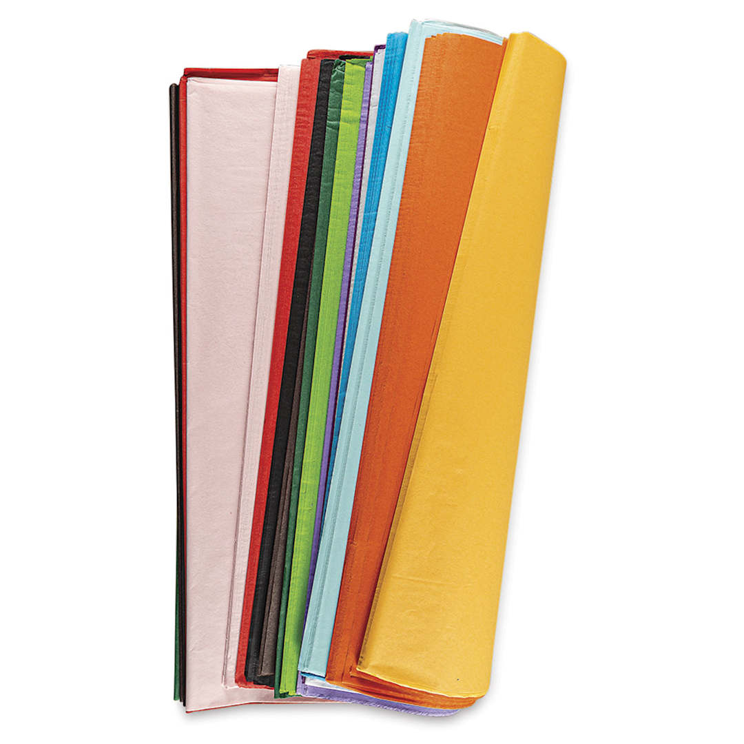Open in modal - Blick Colored Tissue Assortment - 20" x 30", Assortment of 11 Colors, 480 Sheets