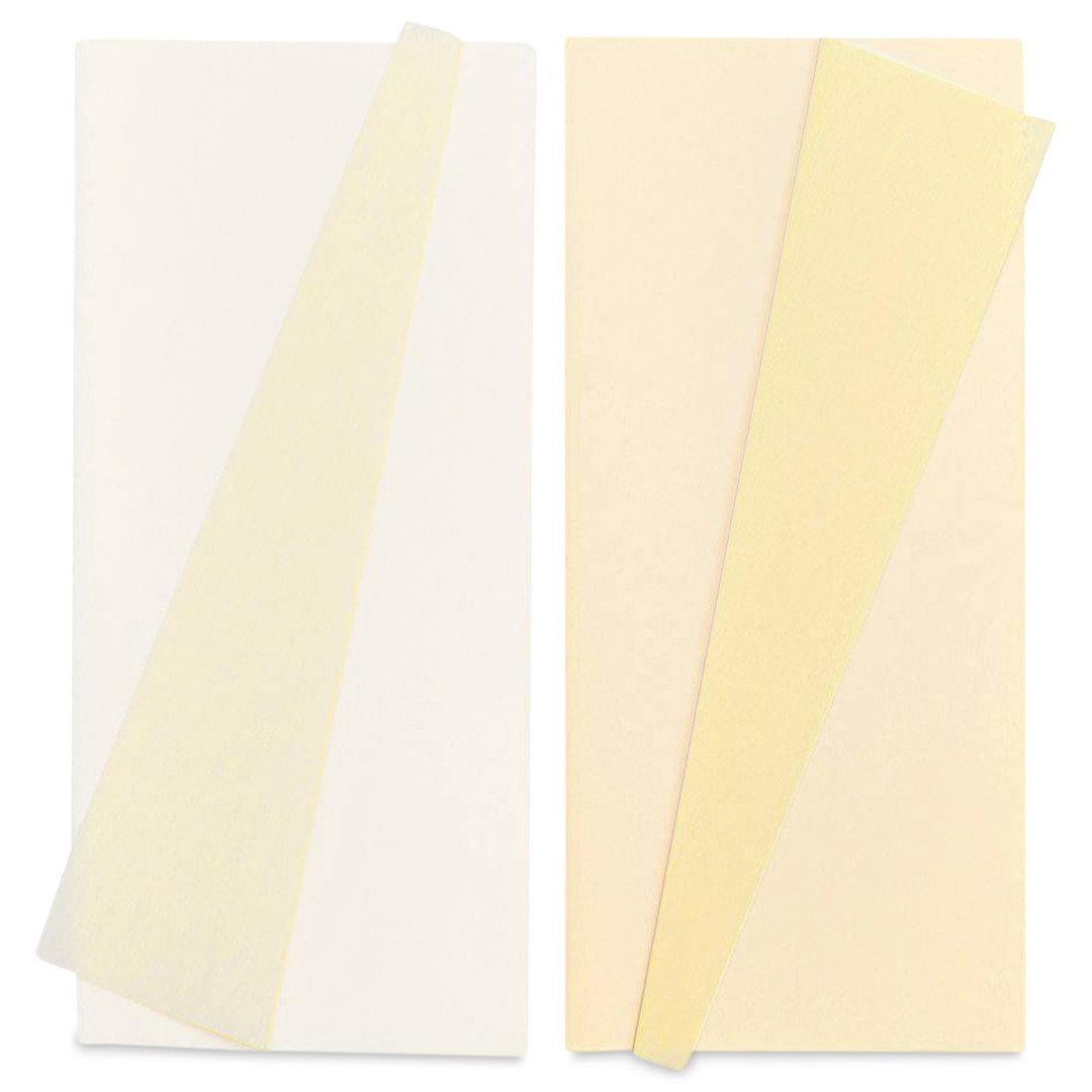 Open in modal - Lia Griffith Crepe Paper - Extra Fine, Double Sided, White and Vanilla, Set of 2 Rolls