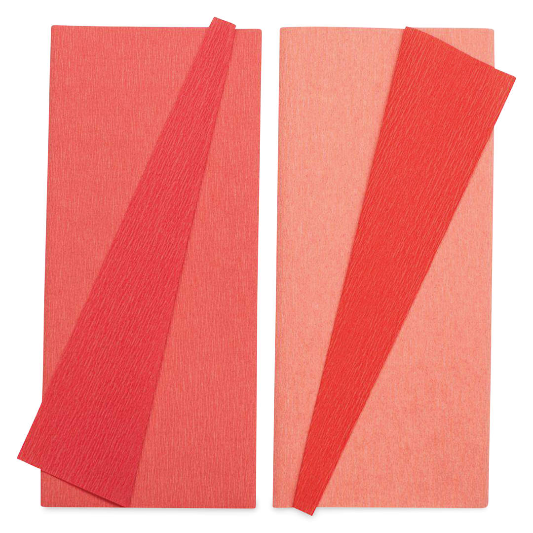 Open in modal - Lia Griffith Crepe Paper - Extra Fine, Strawberry and Tulip Pink, Set of 2 Rolls