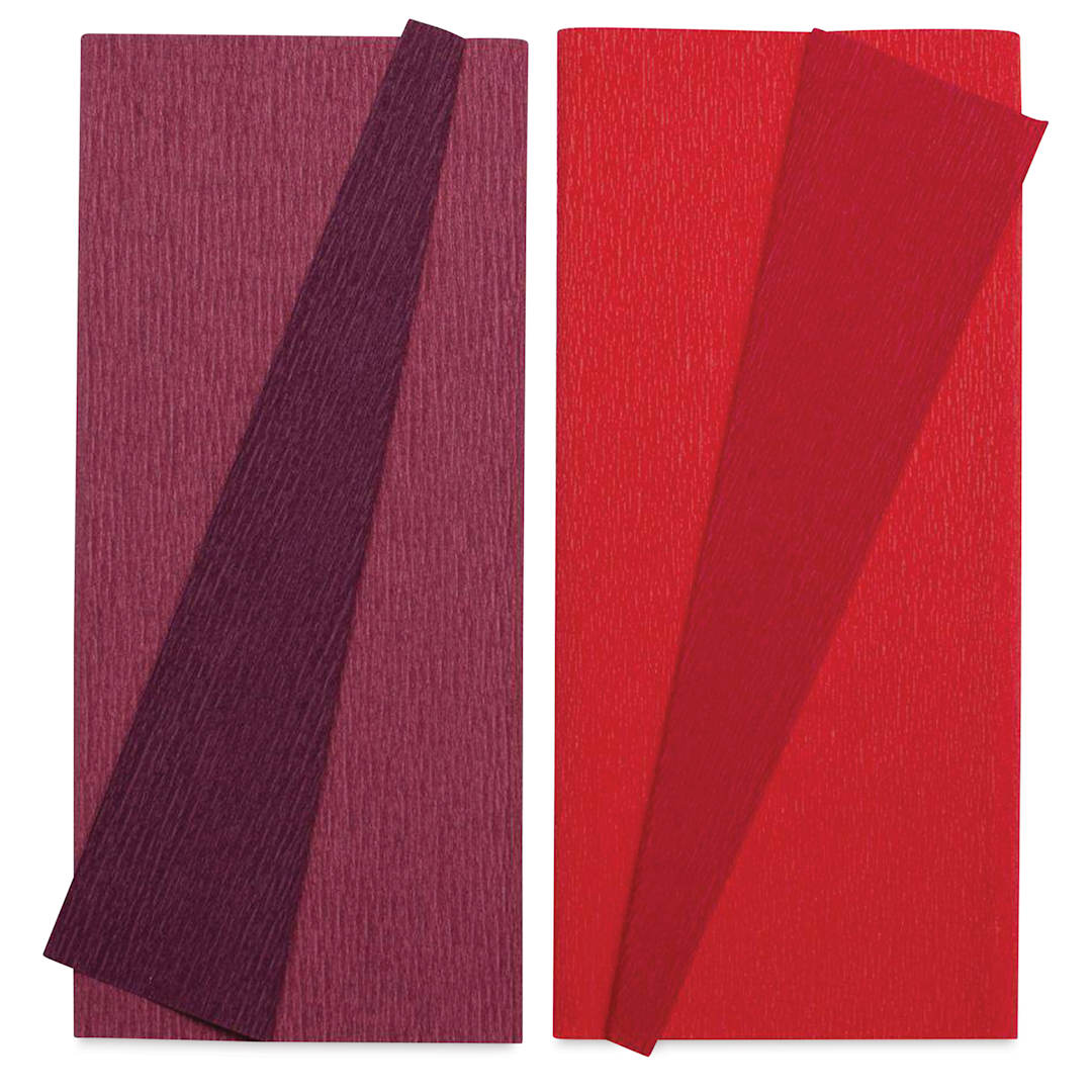 Open in modal - Lia Griffith Crepe Paper - Double-Sided Sheets, Cherry, Pkg of 2