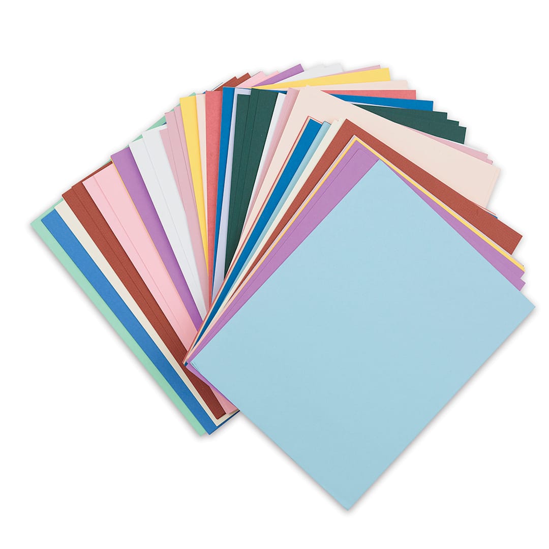 Open in modal - Paper Accents Cardstock Super Value Pack - Spread of 8 1/2" x 11" paper in assorted colors
