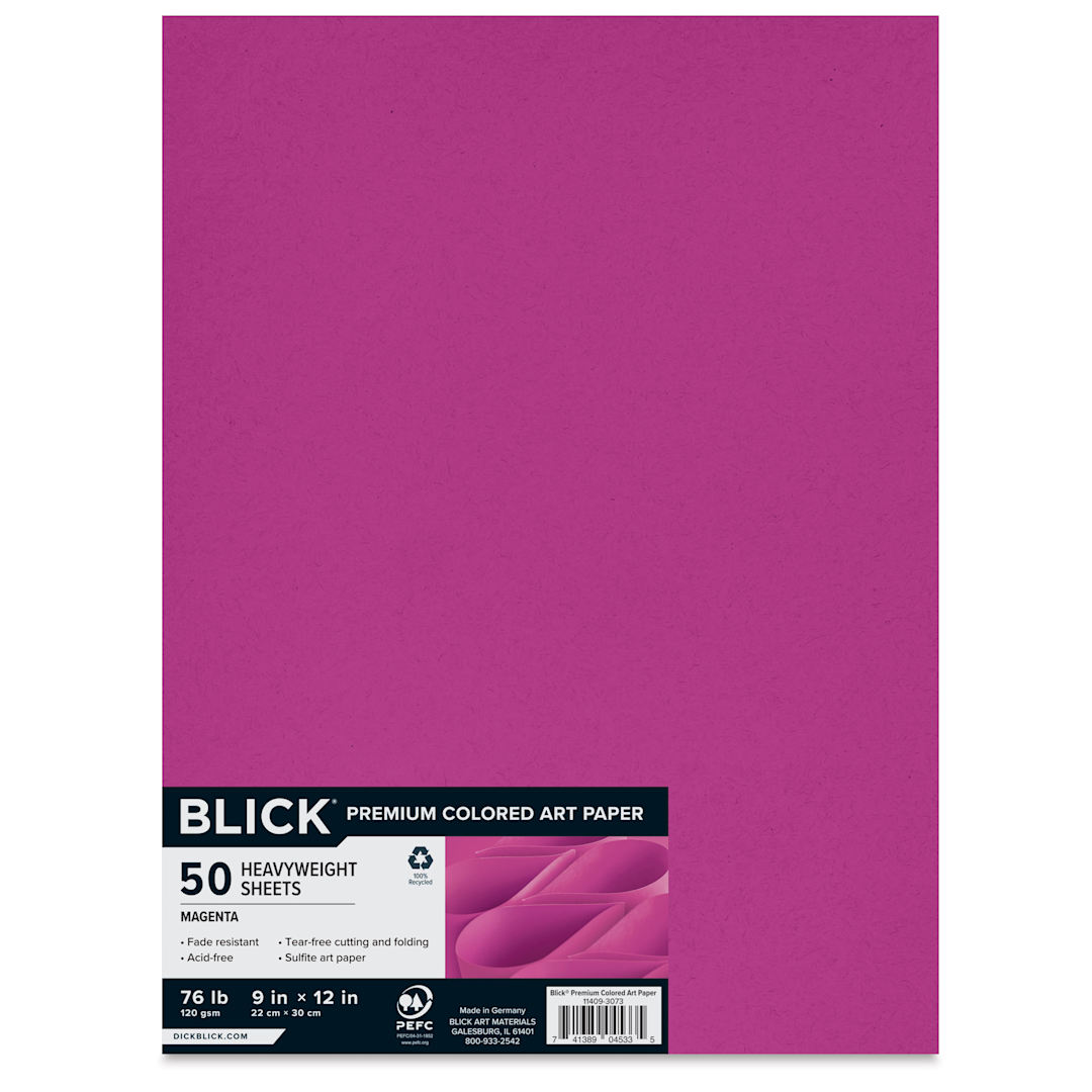 Open in modal - Blick Premium Colored Art Paper - 9" x 12", Magenta, 50 Sheets