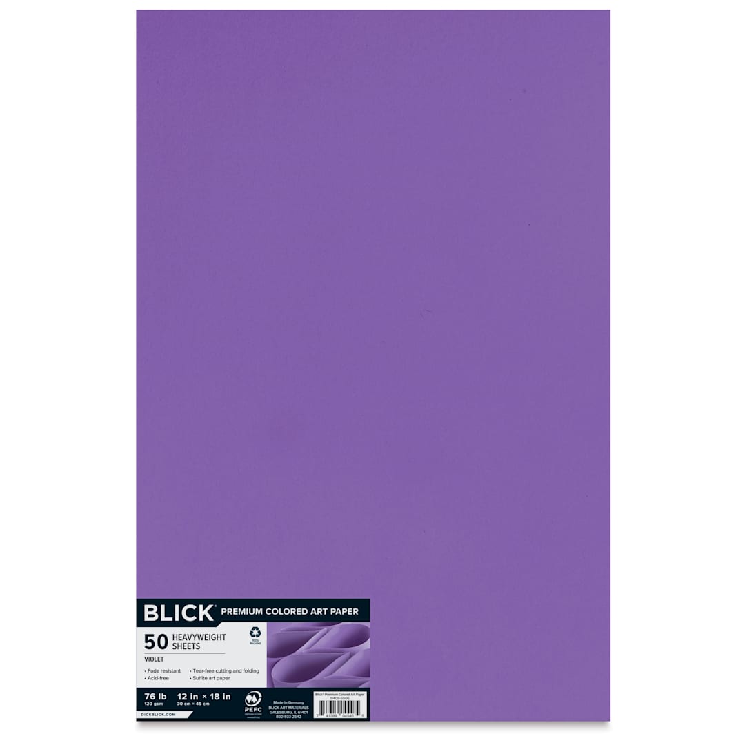 Open in modal - Blick Premium Colored Art Paper - 12" x 18", Violet, 50 Sheets