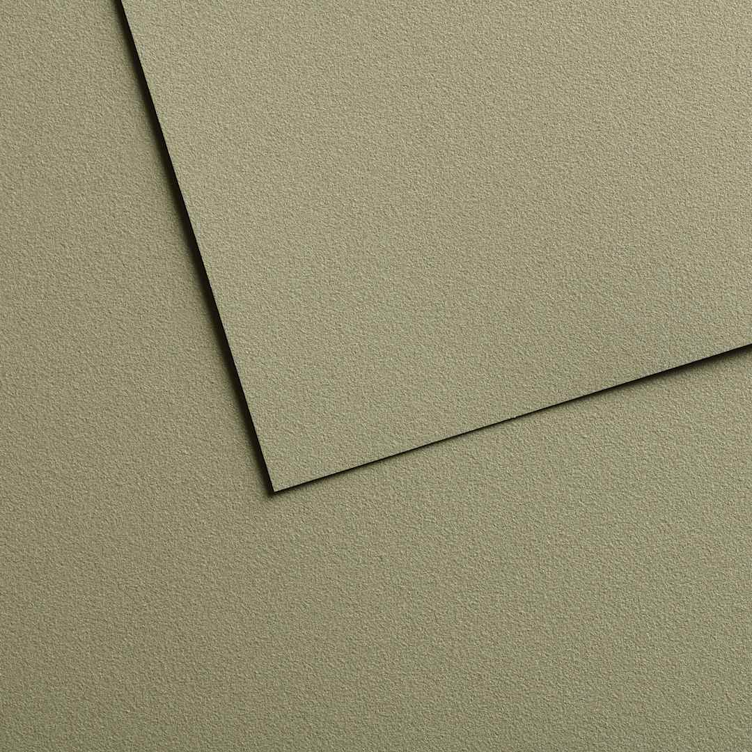 Open in modal - Canson Mi-Teintes Velvet Sheet - 19.5" x 25.5", 614 Pistachio Green, 430 gsm, Single Sheet
