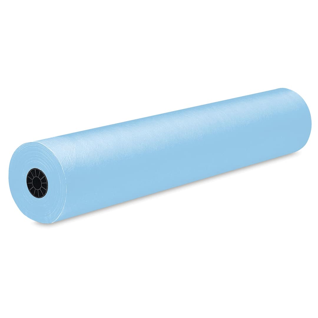 Open in modal - Rainbow Duo-Finish Economy Kraft Paper - 36" x 1000 ft, Sky Blue
