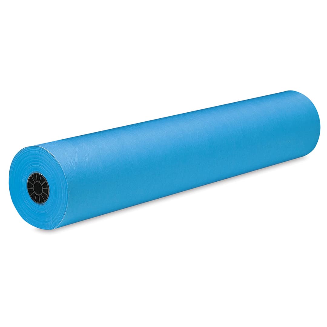Open in modal - Rainbow Duo-Finish Economy Kraft Paper - 36" x 1000 ft, Brite Blue