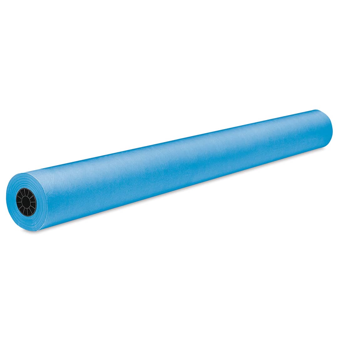 Open in modal - Rainbow Duo-Finish Economy Kraft Paper - 48" x 200 ft, Brite Blue