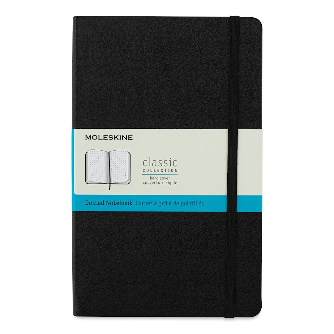 Open in modal - Moleskine Classic Hardcover Notebook - Black, Dotted, 8-1/4" x 5"