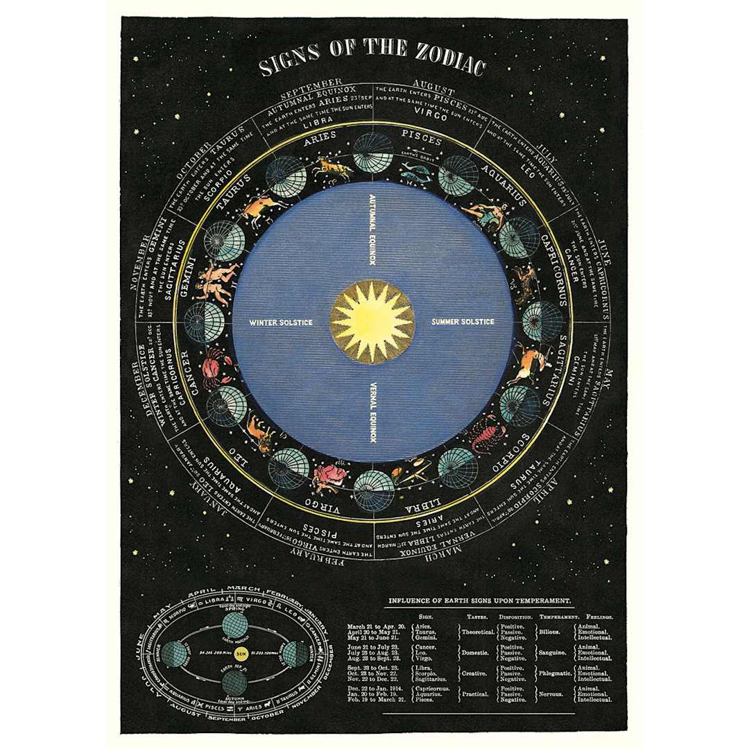 Open in modal - Cavallini Zodiac Chart Printed Paper